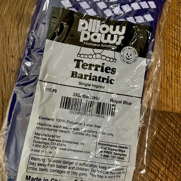 NEW 5 Pr Pillow Paws Bariatric no slip socks 3XL - Picture 3 of 9
